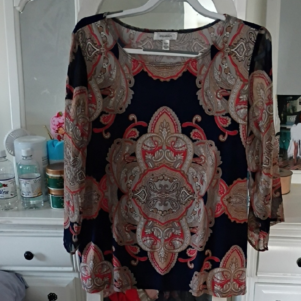 Dress Barn Multicolor Paisley Blouse